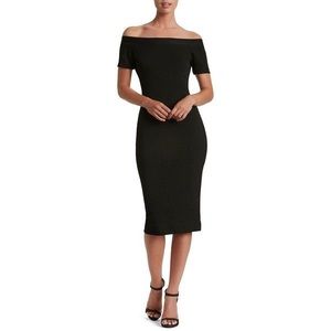 Dress the Population midi bodycon off the shoulder